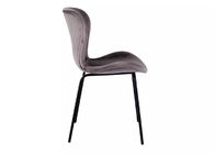 Grey And Black Velvet Comfortable Dining Room Chair Set Of 2