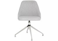 Home Use Computer High Back Chair Swivel With Linen Grey Color