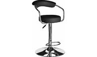 Round Adjustable Padded Counter Top Bar Stools With Backs 58cm-80cm Height